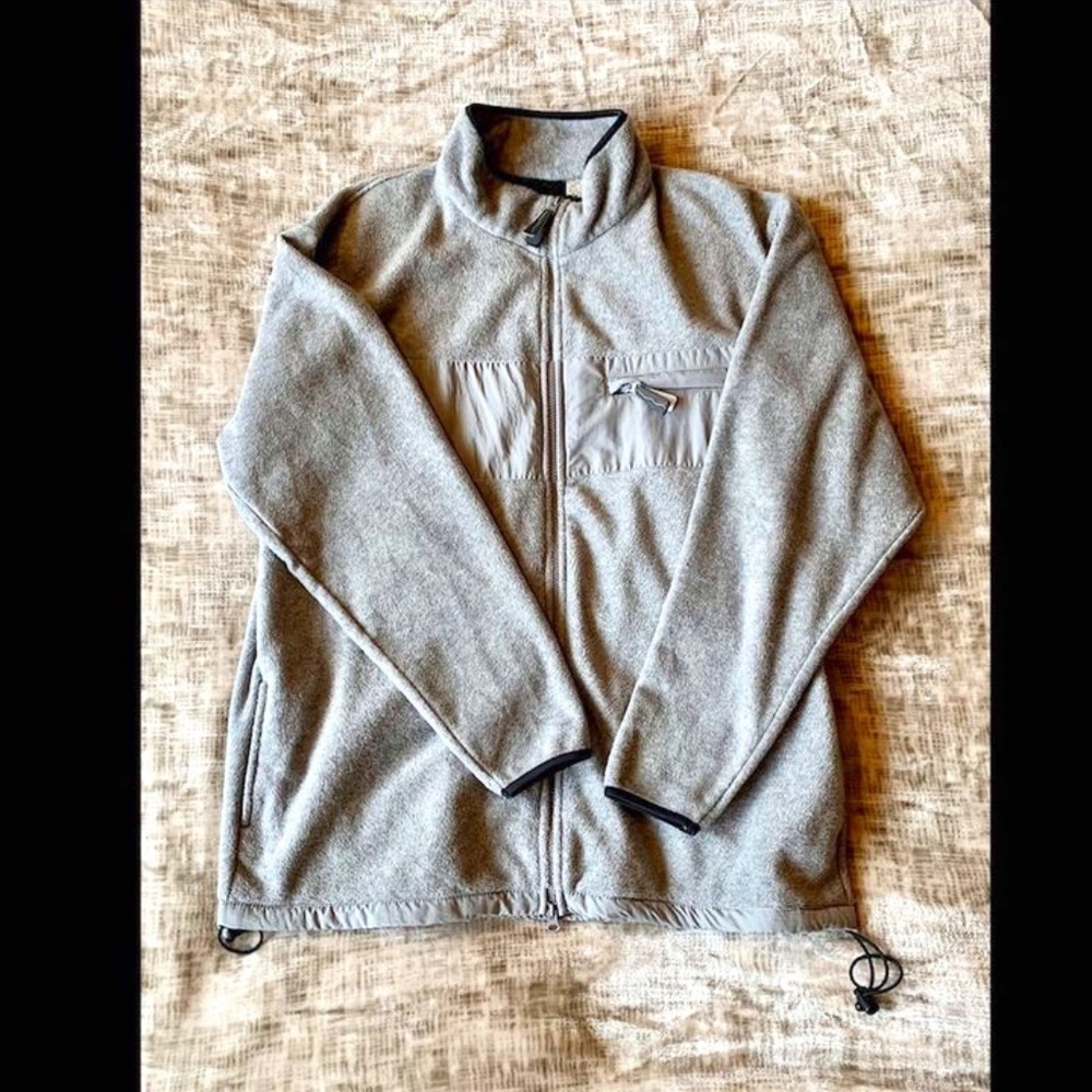 Fleece Thermal Grey Jacket Size LARGE